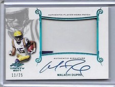 2017 Leaf Trinity Malachi Dupre Blue Prismatic Patch Auto 11/25 RC Packers WR