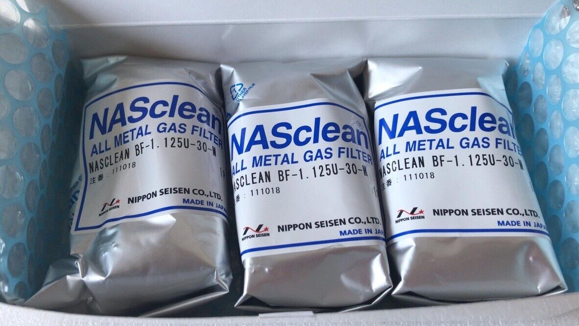 3 X NASCLEAN  BF-1.125U-30-M Metal Gas Filter