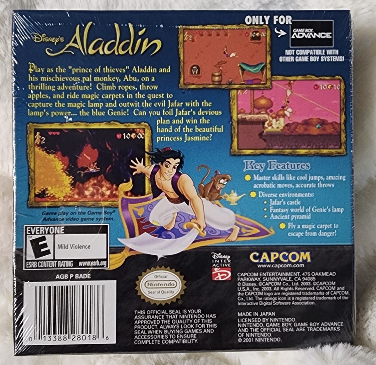 Aladdin  アラジン　GBA SEALED Disney's Aladdin (Nintendo Game Boy Advance, 2004