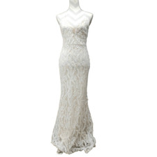 Fashion Nova Size Small Masella Maxi Dress In Ivory NWT  E1