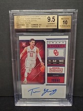 2018 Panini Contenders Trae Young Rookie Auto Blue Foil BGS 9.5 POP 1 RC