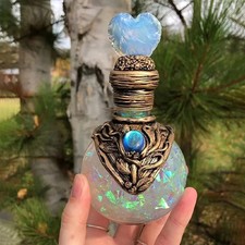 White Magic Potion Bottle Fantasy Alchemy Resin Decor Gothic Prop 5.5 Inch