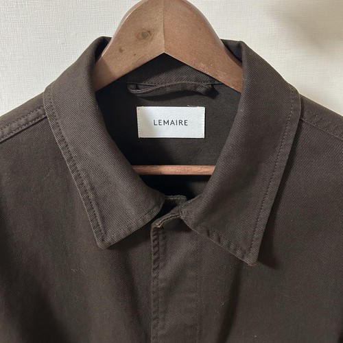 【LEMAIRE】BOXY TRUCKER JACKET Brown Size 50 OW1047LD1001 - Imagen 13 de 16