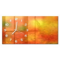 Moderne Wanduhr Mit FließEnden Zeigern Abstrakte Dreiecke WeißE Zeiger 60X30 Cm