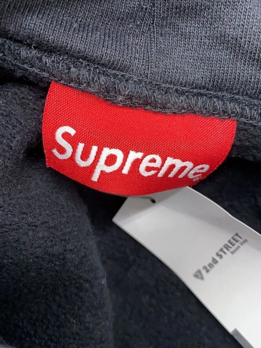 Felpa con cappuccio Supreme S cotone BLK riflettente