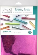 Gina K Designs Fancy Foil 6"X8" 12/Pkg-Twinkling Pink Holographic - 18071