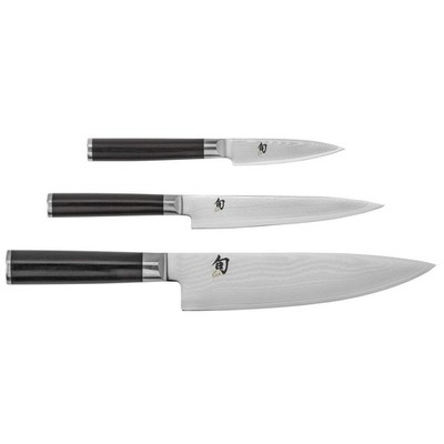 Shun Cutlery Piece Starter Classic Knife Set, 3 Sizes, Black SHU-DMS-300