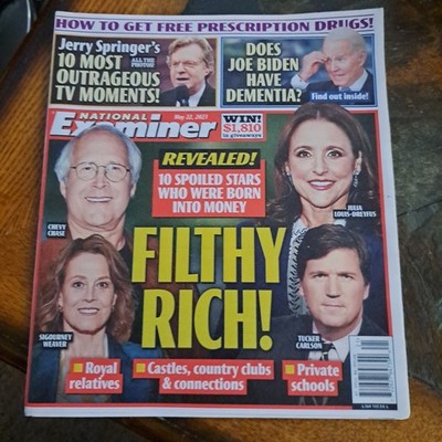 National Examiner Magazine. May 22,2023. ''Revealed!10 Spoiled Stars Who Were...