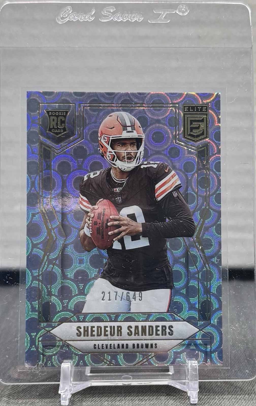 2025 Panini Donruss Elite #112 Shedeur Sanders (RC) Lavender Pyramids #'d /649🔥