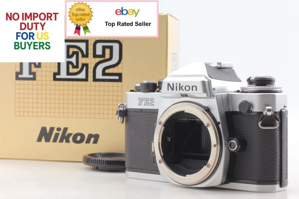 Appareil Photo Nikon FE2 Argenté Avec Zoom 35-105 Mm - Boîtier 35 Mm Mint