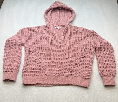 Juniors No Boundaries Hooded Sweater VERY SOFT Pink Size M(7-9) Pre-owned