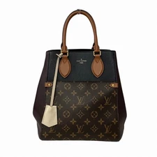 Louis Vuitton Fold Tote Mm Monogram Tote Bag Women Black One Size