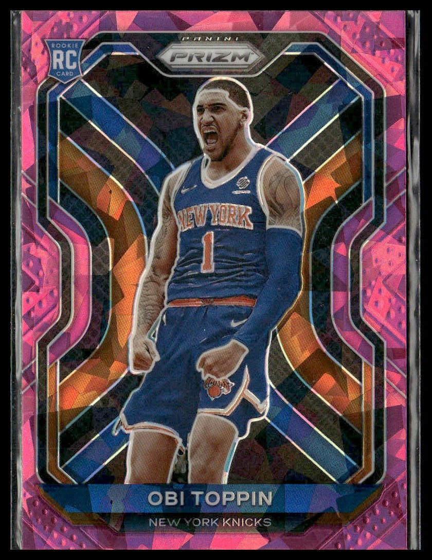 2020-21 Panini Prizm #280 Obi Toppin Pink Ice Prizms