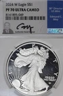 2024 W NGC PF70 ULTRA CAMEO AMERICAN SILVER EAGLE EDMUND C MOY #51848