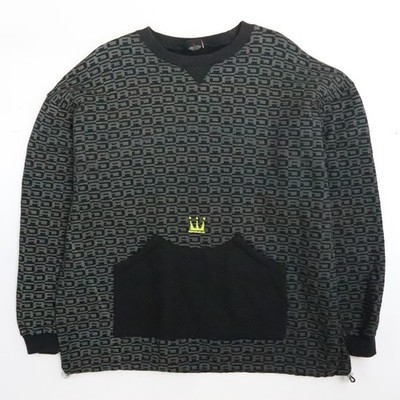 Vintage Dada Crewneck Sweatshirt Size XL All Over Print Monogram Y2K