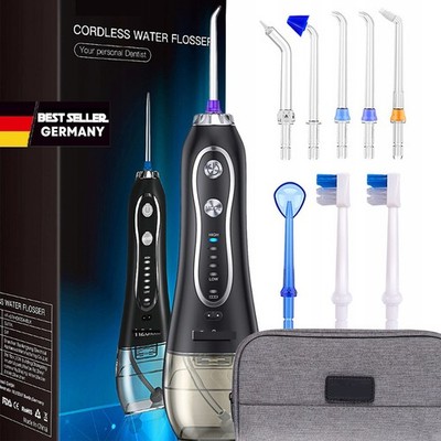 Munddusche Kabellos Zahnreinigung Wasser Flosser Oral Irrigator 5 Modi 300 ML DE