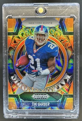 2025 Panini Prizm Black Football Orange Tiki Barber #22