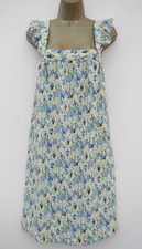 SHEIN IVORY GREEN BLUE YELLOW SUN DRESS SIZE XL 16 RUFFLE STRAPS