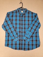 HAGGAR Men's Button Down Shirt Size XXL Long Sleeve 1-Chest Pocket Cotton Blend