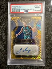 2022-23 Select Jaden Ivey Top Shelf Signature RC Gold Prizm Auto #/10 PSA 8