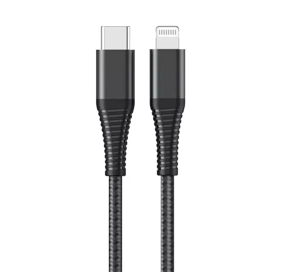 Heavy Duty Braided PD Fast Charger Lead USB C to iPhone Cable 14 13 12 11 X 8 - Image 3 of 4