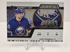 2022-23 UD Credentials #117 Casey Fitzgerald Horizontal Debut Ticket #/999 RC