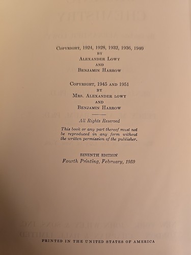 An Introduction to Organic Chemistry 7th Ed 1959 Lowy & Harrow Vintage Textbook - Picture 4 of 9