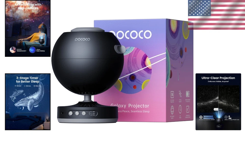 Galaxy Star Projector with High-Definition Optics - Image 2 of 4