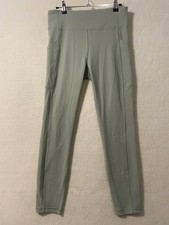 Lululemon Leggings  High Rise 24  Light Green Ladies Yoga 28  Waist