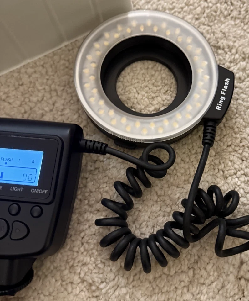 RF-550D Macro 48 LED Ring Blitzlicht für DSLR inkl. Macro Zwischenringe  - Bild 4 von 4