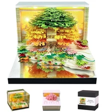 3D Memo Pad Time Piece Calendar 2026,3D Art Calendar 2026 Creative Paper Scul...