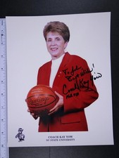 HOF NC Coach Coach KAY YOW (1942-2009) AUTOGRAPH PHOTO~