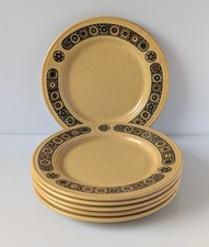 6 x Vintage Kiln Craft BACCHUS 16.5cm Side / Starter Plates  1970's MCM