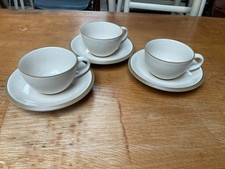 Gourmets Pride Kalahari Sands Beige Cups & Saucers x 3