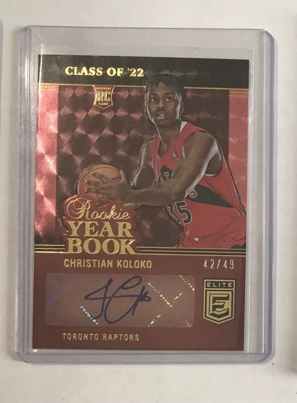 2022-23 Donruss Elite - Rookie Yearbook Autographs Christian Koloko /49 Raptors