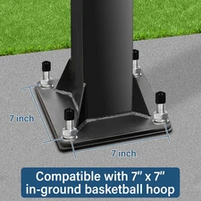 Basketball Hoop Anchor Kit, Universal Fit Ground Anchor Kit, Basketball Mount...