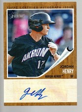 2011 Topps Heritage Minors Real One Autographs #JH Jordan Henry 14/861