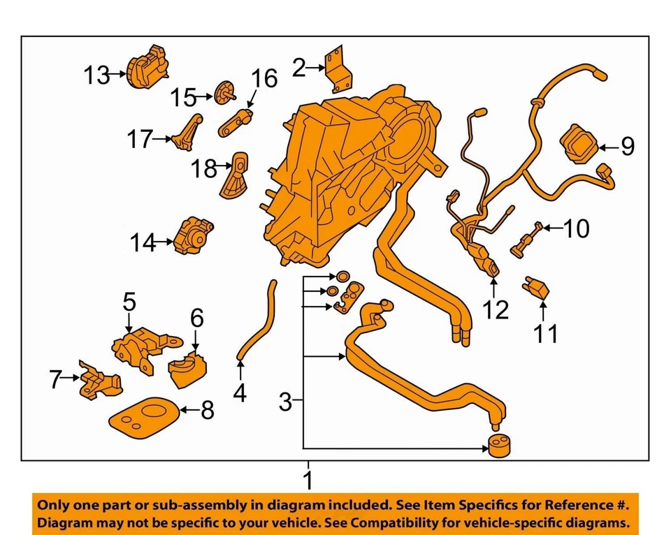 Подходит для заднего корпуса вентилятора кондиционера SUBARU ASCENT 19-24 годов выпуска без двигателя изготовитель оборудования - Изображение 4 из 4