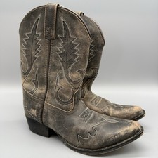 Kids Smoky Mountain Western Boots 3364 Lasso in Charcoal size 2.5 Distressed