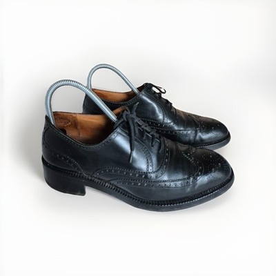 Vintage Bally Men's Leather Brogues - Black - Size UK 6.5 / EU 40