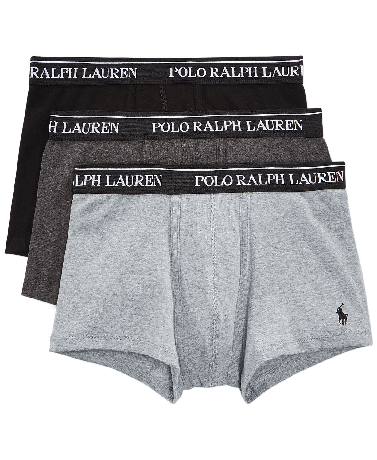 Мужские плавки из влагоотталкивающего хлопка Polo Ralph Lauren 3 комплекта большие размеры Серый Черный NWT 7490₽