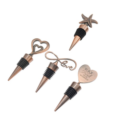 2 Pcs Tappi Per Vino Tappo Bottiglia Di Metallo Rubinetto Del Lega - Foto 2 di 12