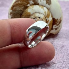 925 Sterling Silver Chunky Band Ring: Minimalist Statement Jewelry All Size