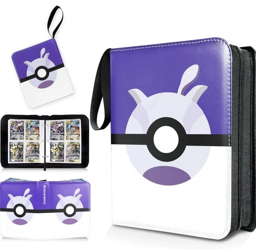 Bosscardsino Pokemon Trading Card Binder 4 Pocket Fits 400Cards RemovableSleeves