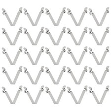 25pcs 5x5x36mm Double Button V-Shaped Paddle Snap Spring Clips Hollow Head