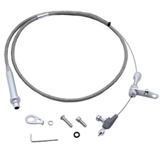 YUCHENSHLP TH-350 Kickdown Cable, Stainless Steel Braided Kickdown Cable for ...