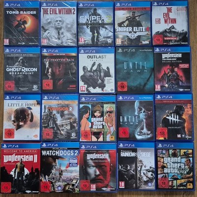 Playstation 4 Spiele verschiedene Spiele und zustände