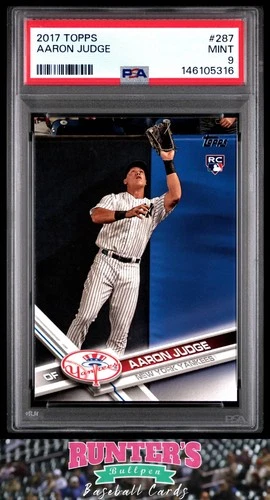 2017 Topps #287 Aaron Judge Yankees RC PSA 9