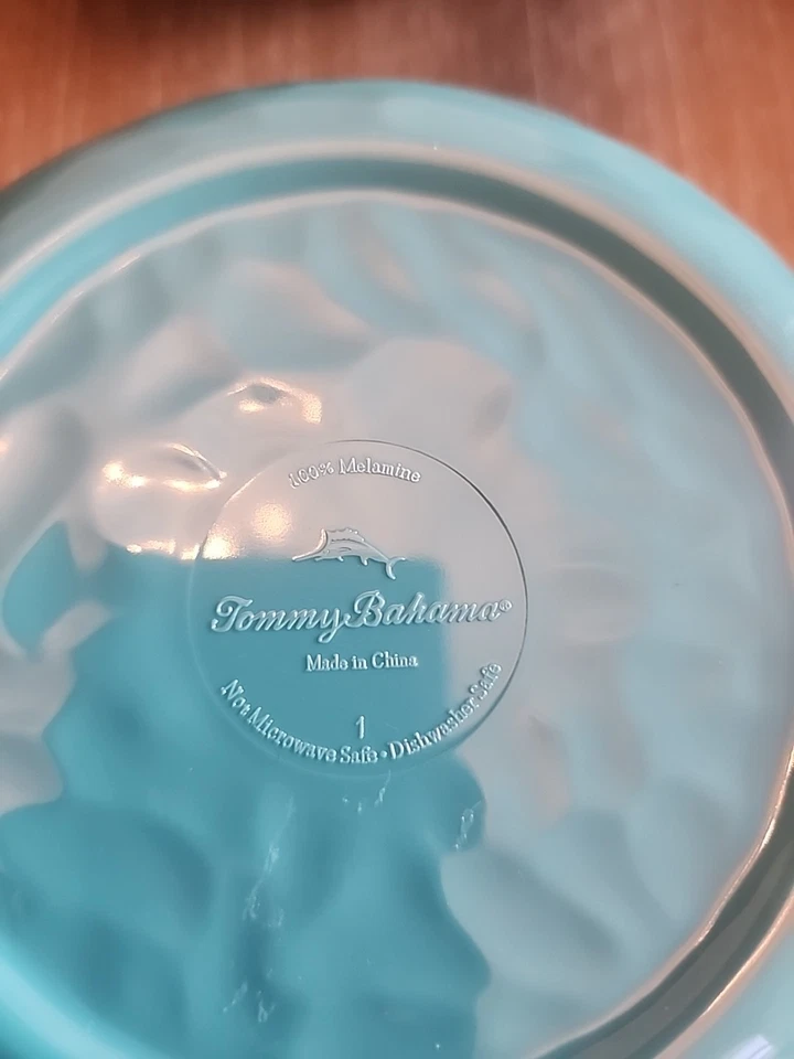 TOMMY BAHAMA Tropical Summer Salad Bowls Desert MELAMINE 4 Set  - Image 3 of 4