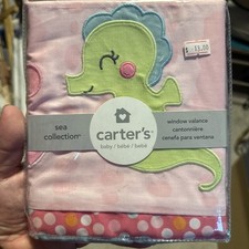 New Carter's Sea Collection Window Valance Seahorse And Fish Nursery Window
